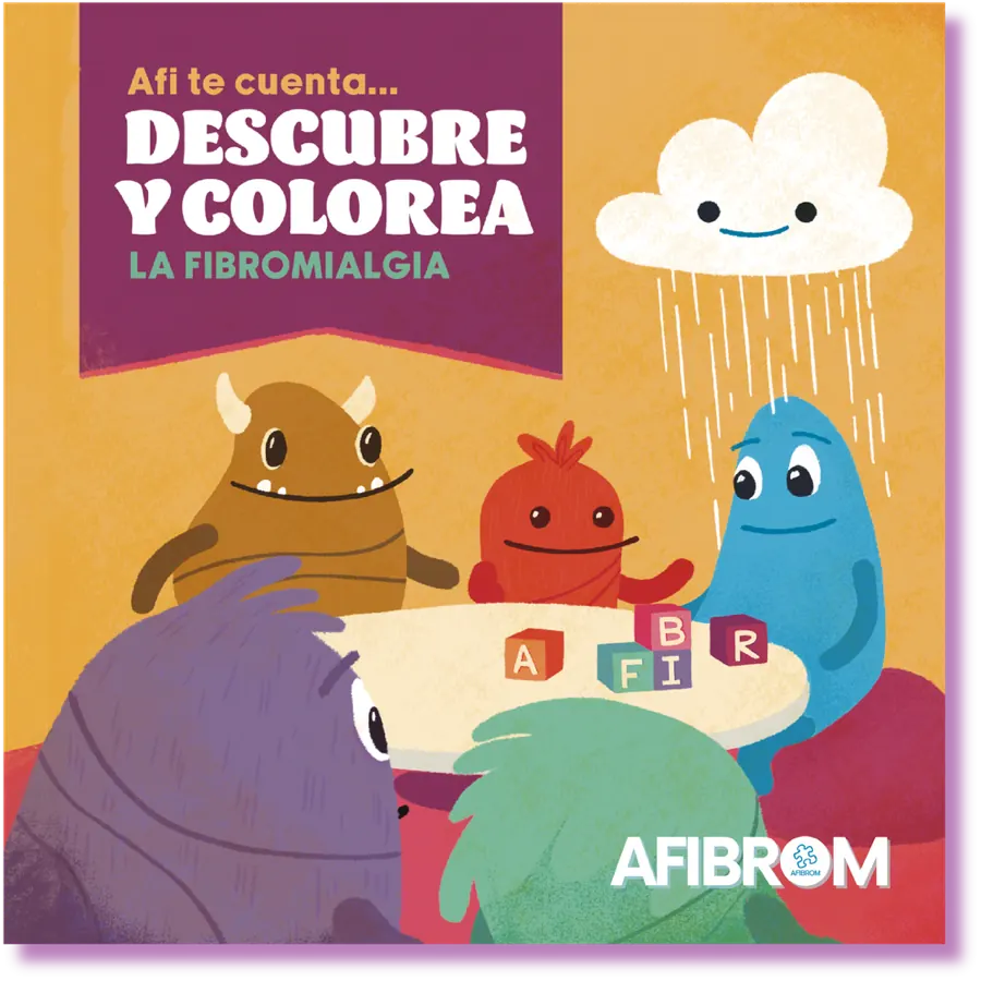 Portada de «Afi te cuenta… descubre y colorea la fibromialgia»